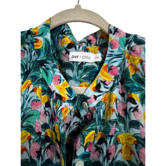 DVF X Onia Renee Cotton Beach Dress in Sea Green in Size Large - Picture 4 of 6